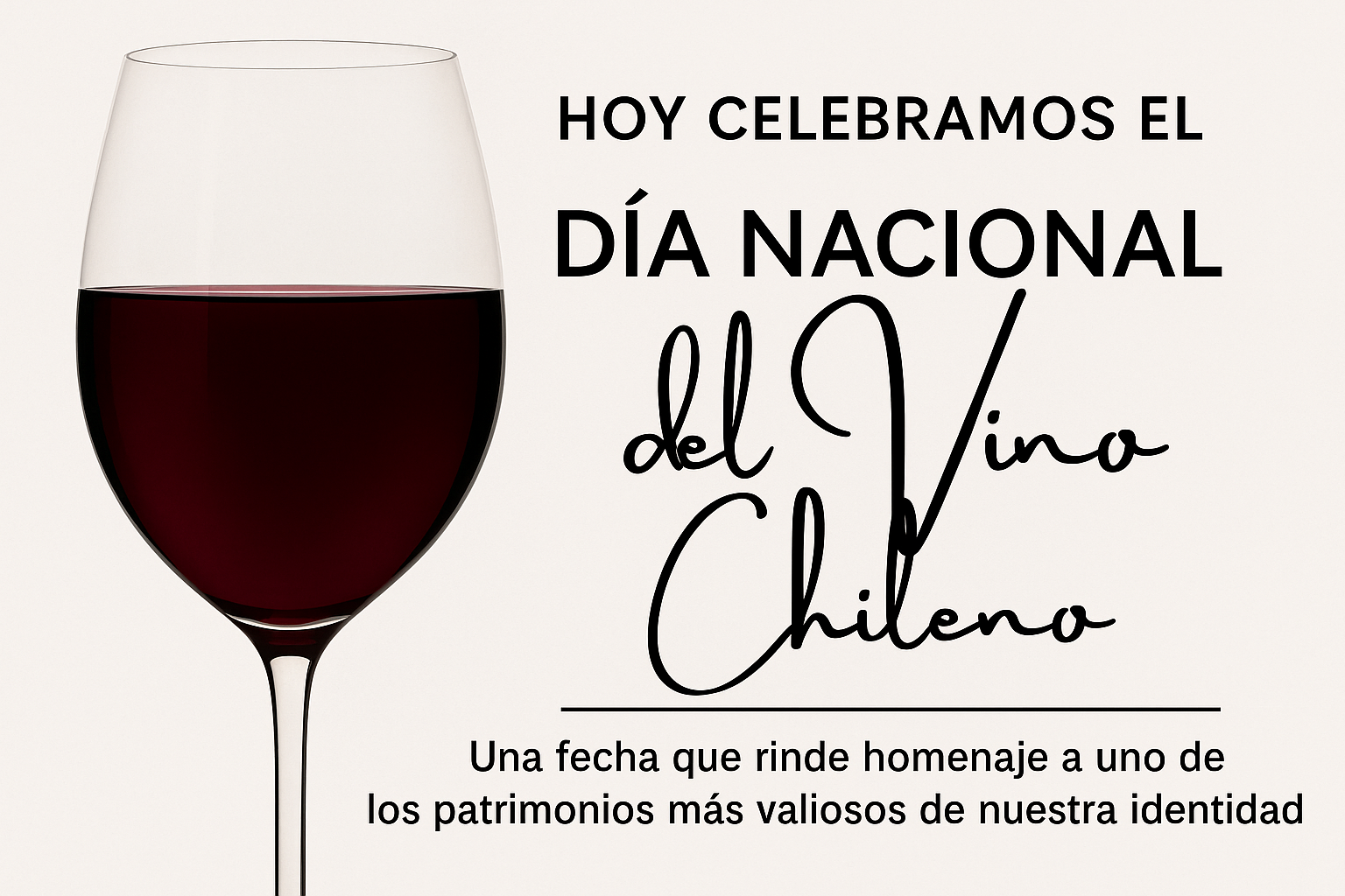 Hoy celebramos el Día Nacional del Vino Chileno