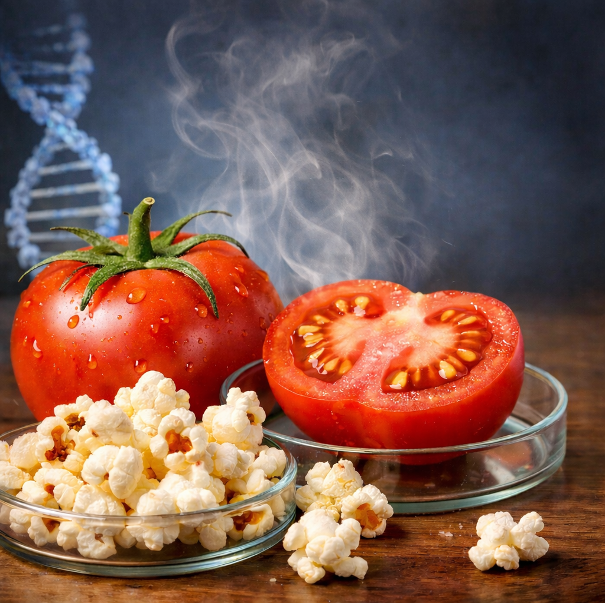 Edición genética logra tomate con aroma a palomitas y abre nueva frontera en calidad alimentaria