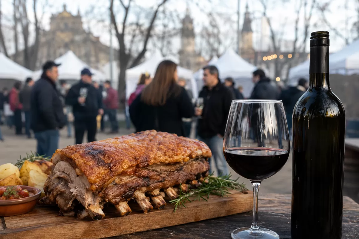 Talca enciende las parrillas: 40 toneladas de cerdo y 24 viñas del Maule en la Fiesta del Chancho